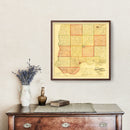 Vintage Map of Bon Homme County, South Dakota 1893