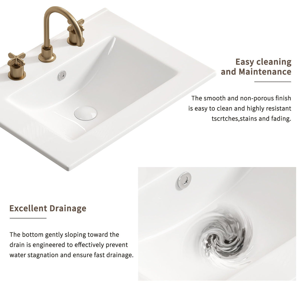 Vessel Sink With 3 Holes, Oval Design For Bathroom - Milk White, photo 2 of 9