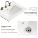 Vessel Sink With 3 Holes, Oval Design For Bathroom - Milk White by HouseOfZazla