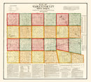 Vintage Map of Sargent County, North Dakota 1899