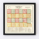 Vintage Map of Sargent County, North Dakota 1899