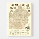 Vintage Map of Saline County, Missouri 1871