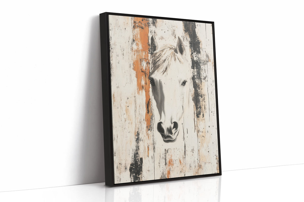 White Horse Against Rustic Planks, photo 19 of 19