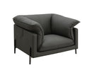 Tadi - Top Grain Leather Chair - Black by HouseOfZazla