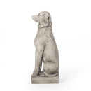 MGO Outdoor Dog Statue, Antique White by HouseOfZazla