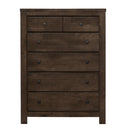 5 Drawer Chest, 1 Piece - Brown by HouseOfZazla