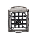 3 Pieces Outdoor Swivel Rocker Patio Chairs, 360 Degree Rocking Patio Conversation Set with Thickened Cushions and Glass Coffee Table for Backyard, Grey