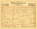 Vintage Map of McDonald County, Missouri 1884