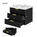 Wall Mounted Floating Cabinet With Double Drawer, Rectangular Sink by HouseOfZazla