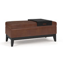Oregon - Contemporary Storage Ottoman Bench With Tray by HouseOfZazla