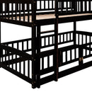 Low Bunk Bed With Slide, Fence And Ladder by HouseOfZazla