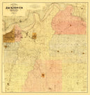 Vintage Map of Jackson County, Missouri 1887