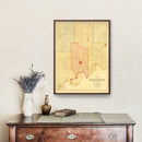 Vintage Map of Clay County, Missouri 1887