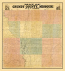 Vintage Map of Gundy County, Missouri 1890