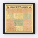 Vintage Map of Gundy County, Missouri 1890