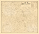 Vintage Map of Cedar County, Missouri 1879