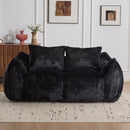 Giant Bean Bag Couch, Ultra Soft Fluffy Loveseat For Living Room by HouseOfZazla