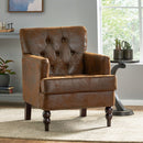 Vitality - Club Chair With Button Tufted Diamond Stitching And Turned Legs