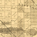 Vintage Map of Kern County, California 1897