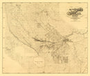 Vintage Map of Kern County, California 1897