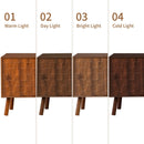 TV Stand With Soft Closing Hinges And Cable Management - Walnut by HouseOfZazla