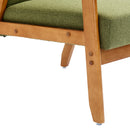 Accent Chairs Set of 2 with Side Table, Mid Century Modern Accent Chair, Wood and Fabric Armchairs Side Chair, Lounge Reading Comfy Arm Chair for Living Room, Bedroom, Office