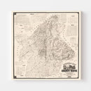 Vintage Map of Butte County, California 1886