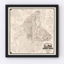 Vintage Map of Butte County, California 1886