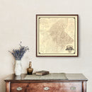 Vintage Map of Butte County, California 1877