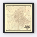 Vintage Map of Butte County, California 1877