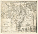 Vintage Map of Elko County, Nevada 1894