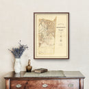 Vintage Map of Santa Fe County, New Mexico 1888