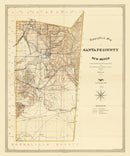 Vintage Map of Santa Fe County, New Mexico 1888