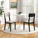 Modern Dining Chairs Set of 2 with Tilt Backrest for Dining Room-Black by LJGDeals