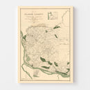 Vintage Map of Clark County, Washington 1888