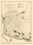 Vintage Map of Clark County, Washington 1888