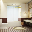 Frameless Single Sliding Soft Close Shower Doors, 5/16" Sgcc Tempered Glass by HouseOfZazla
