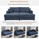 Oversized Loveseat Chaise With 2 USB Ports, 2 Cup Holders And 2 Throw Pillows by HouseOfZazla