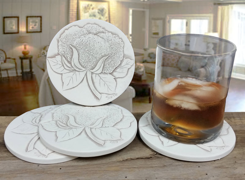 Cotton Drink Coasters, installed in a room