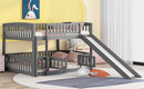 Low Bunk Bed With Slide, Fence And Ladder by Unique Piece Furniture