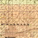 Vintage Map of McPherson County, Kansas 1898