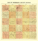 Vintage Map of McPherson County, Kansas 1898