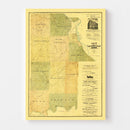 Vintage Map of Leavenworth County, Kansas 1894