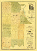 Vintage Map of Leavenworth County, Kansas 1894