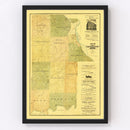 Vintage Map of Leavenworth County, Kansas 1894