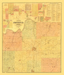 Vintage Map of Johnson County, Kansas 1886