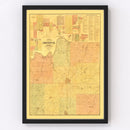 Vintage Map of Johnson County, Kansas 1886