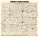 Vintage Map of Harper County, Kansas 1893