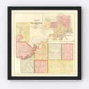 Vintage Map of Geary County, Kansas 1897