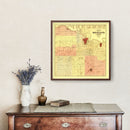 Vintage Map of Douglas County, Kansas 1887